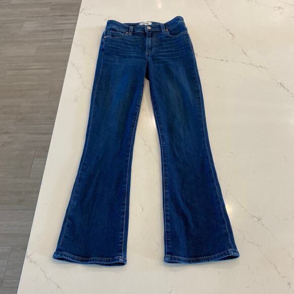 Paige Colette Crop Flare Jeans in Mai Tai size 24 - Picture 3 of 12